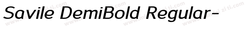 Savile DemiBold Regular字体转换